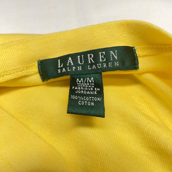 Women’s Lauren Ralph Lauren Yellow Blouse Top Size Medium - Picture 2 of 2
